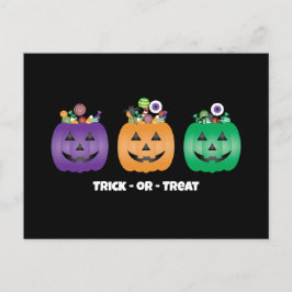 Halloween Jack O lantaarn Snoep emmer Briefkaart