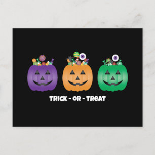 Halloween Jack O lantaarn Snoep emmer Briefkaart