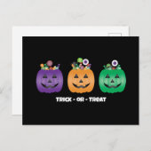 Halloween Jack O lantaarn Snoep emmer Briefkaart (Voorkant / Achterkant)