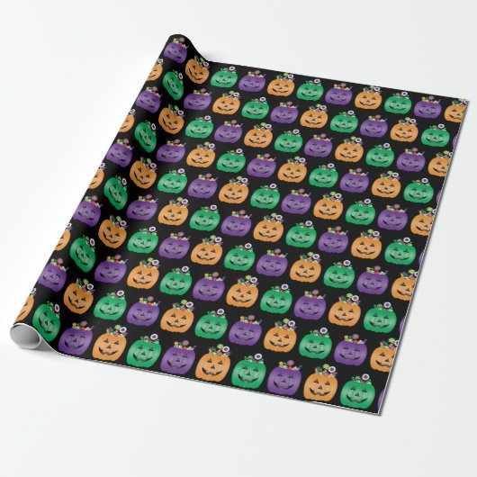 Halloween Jack O lantaarn Snoep emmer Cadeaupapier (Uitgerold)