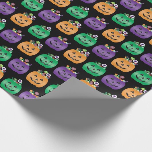 Halloween Jack O lantaarn Snoep emmer Cadeaupapier (Hoek)