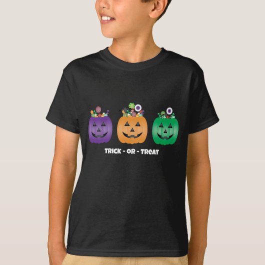 Halloween Jack O lantaarn Snoep emmer T-shirt (Voorkant)