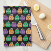 Halloween Jack O lantaarn Snoep emmer Theedoek (Quarter Fold)