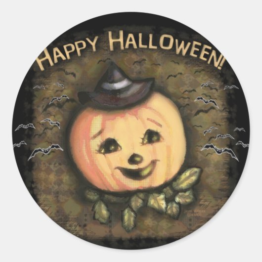 Halloween Jack O lantaarn Stickers (Voorkant)