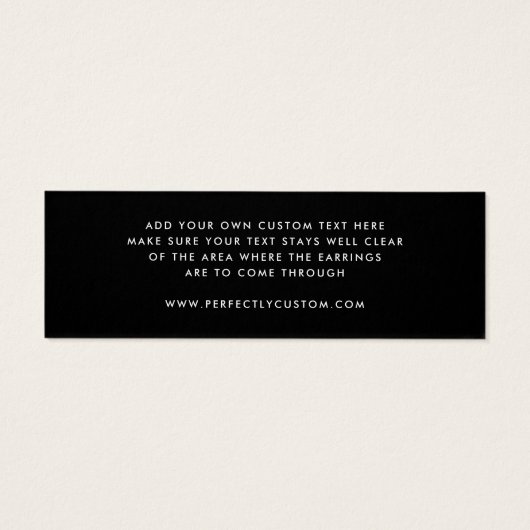 Halloween Jack-o-lantaarn stud oorbel display kaar Mini Visitekaartjes (Achterkant)