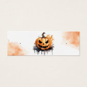 Halloween Jack-o-lantaarn stud oorbel display kaar Mini Visitekaartjes (Voorkant)