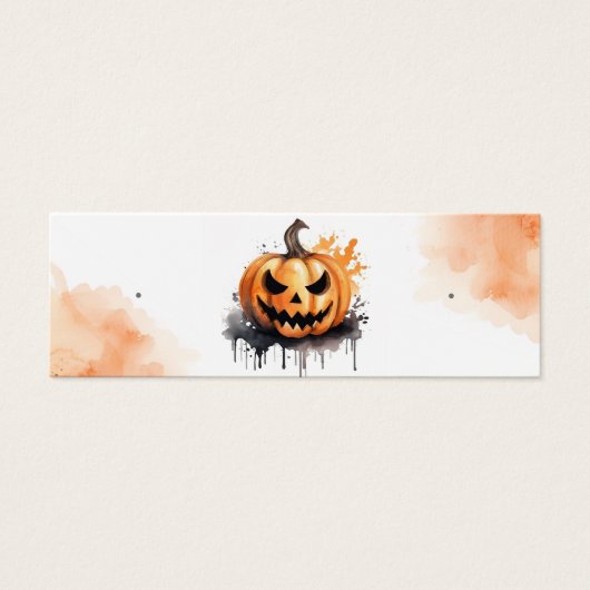 Halloween Jack-o-lantaarn stud oorbel display kaar Mini Visitekaartjes (Voorkant)