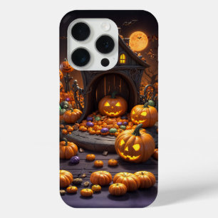 Halloween Jack o Lantaarns Iconen iPhone 15 Hoesje