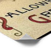  Halloween Jack O Lantaarns in een veld Poster (Hoek)