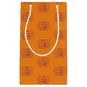 Halloween jack o lantaarns oranje paars patroon klein cadeauzakje