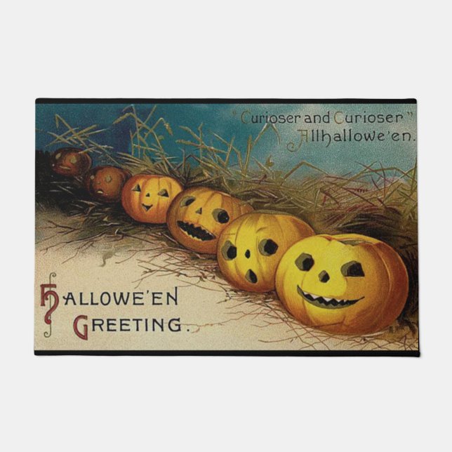 Halloween Jack O Lantaarns  Welkom Deurmat (Voorkant)