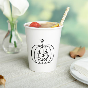 Halloween jack o lantaarnzwart spooky papieren bekers