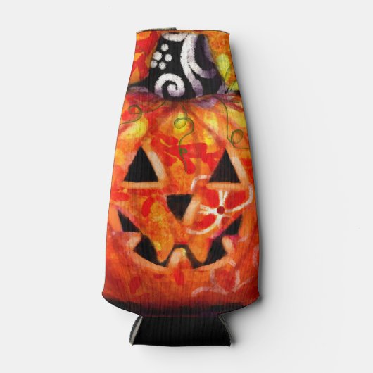 Halloween Jack-O-Lantern Abstract Flesjeskoeler (Voorkant)