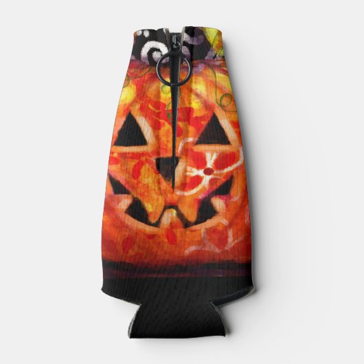 Halloween Jack-O-Lantern Abstract Flesjeskoeler (Achterkant)