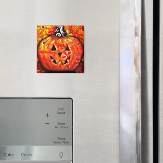 Halloween Jack-O-Lantern Abstract Magneet (Insitu (Koelkast))