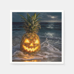 Halloween Jack-o-Lantern Ananas in Oceaanbranding Servet
