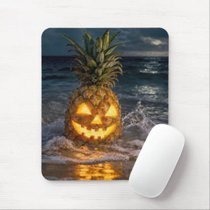 Halloween Jack-o-Lantern Ananas in Oceaansurf Muismat