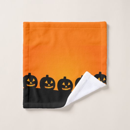 Halloween Jack-O-Lantern Bad Handdoek (Wasdoekje)