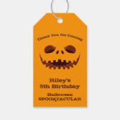 Halloween Jack o' Lantern Birthday Party Favor Cadeaulabel (Voorkant)