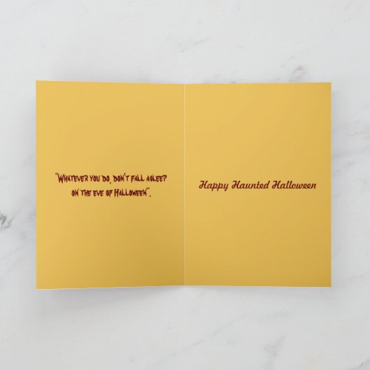 Halloween Jack O Lantern Black Bat Spooky Greeting Kaart (Binnen)