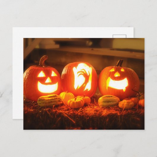 Halloween Jack O Lantern Briefkaart (Voorkant / Achterkant)
