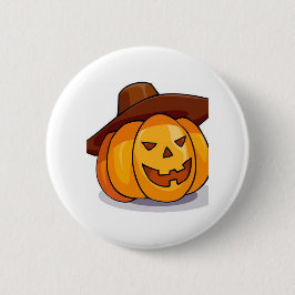 Halloween Jack-O-Lantern Button