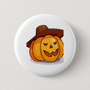 Halloween Jack-O-Lantern Button