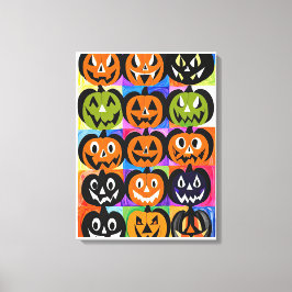 Halloween Jack-o-Lantern Canvas Afdruk