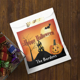 Halloween Jack O' Lantern en Haunted House Bedankzakje