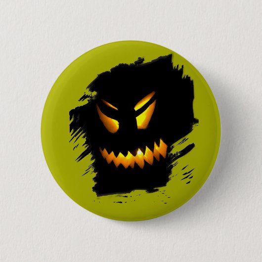 Halloween Jack-O-Lantern Face Button (Voorkant)