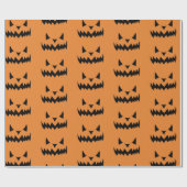 Halloween Jack O Lantern Face Cadeaupapier (Vlak)