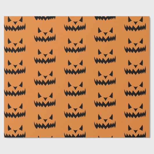 Halloween Jack O Lantern Face Cadeaupapier (Vlak)