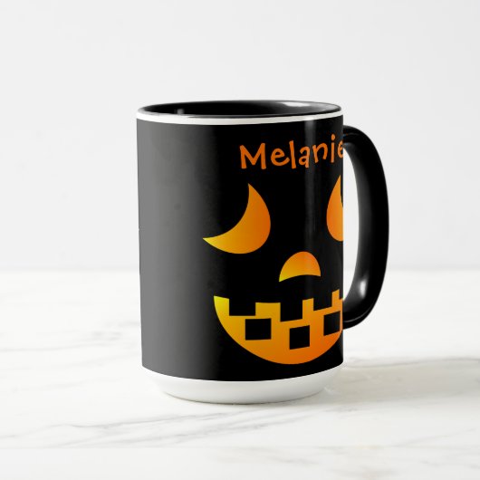 Halloween Jack-o'-lantern Face Combo Mok (Voorkant rechts)