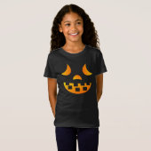 Halloween Jack-o'-lantern Face Girl's T-Shirt (Voorkant volledig)