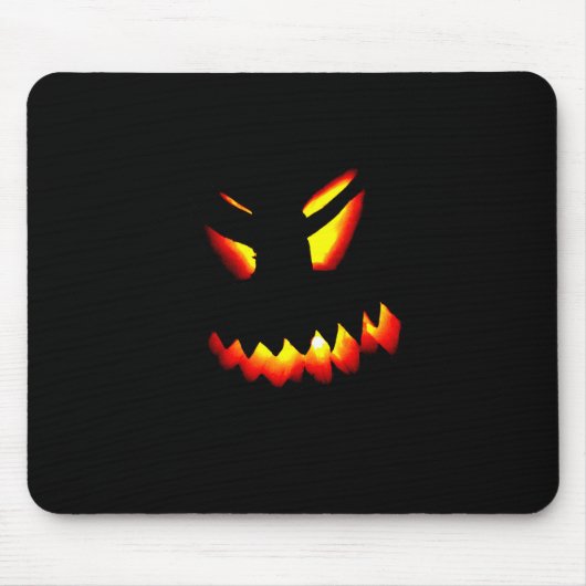 Halloween Jack-O-Lantern Face Mousepad Muismat (Voorkant)