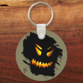 Halloween Jack-O-Lantern Face Sleutelhanger (Voorkant)