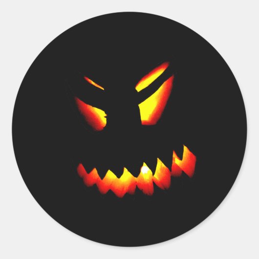 Halloween Jack-O-Lantern Face Sticker (Voorkant)