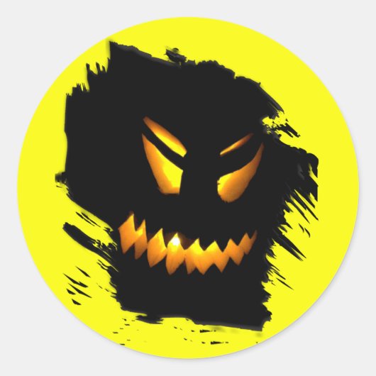 Halloween Jack-O-Lantern Face Sticker (Voorkant)
