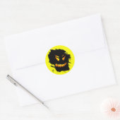 Halloween Jack-O-Lantern Face Sticker (Envelop)