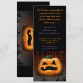 Halloween Jack O' Lantern Feest Uitnodiging (Voorkant / Achterkant)