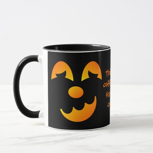 Halloween Jack-o'-lantern Funny Face Mok (Links)