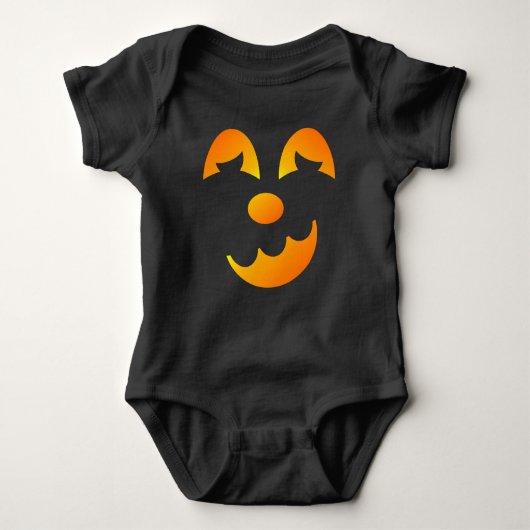 Halloween Jack-o'-lantern Funny Face Romper (Voorkant)