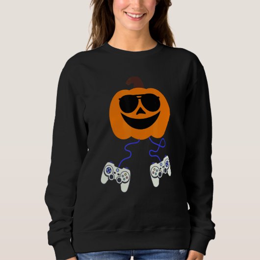 Halloween Jack O Lantern Gamer Boys Kids Men  Hall Trui (Voorkant)