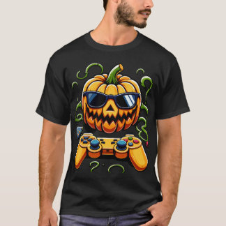 Halloween Jack O Lantern Gamer Boys Kinder Mannen  T-shirt