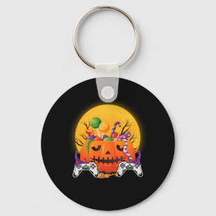Halloween Jack O Lantern Gamer Sleutelhanger