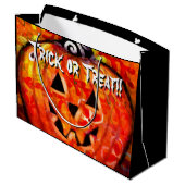 Halloween Jack-O-Lantern gepersonaliseerd Groot Cadeauzakje (Achterkant Gekanteld)