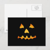 Halloween: Jack-o-Lantern gezicht: Briefkaart (Voorkant / Achterkant)