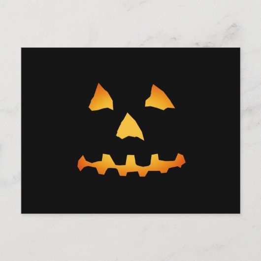 Halloween: Jack-o-Lantern gezicht: Briefkaart (Voorkant)