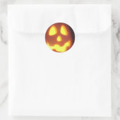 Halloween Jack-O-Lantern Gezicht  Ronde Sticker (Tas)
