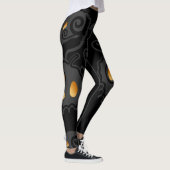 Halloween Jack O Lantern Ggloing Skull Vine Leggings (Rechts)